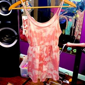 Women’s pink and white tie-dye spaghetti strap jumper